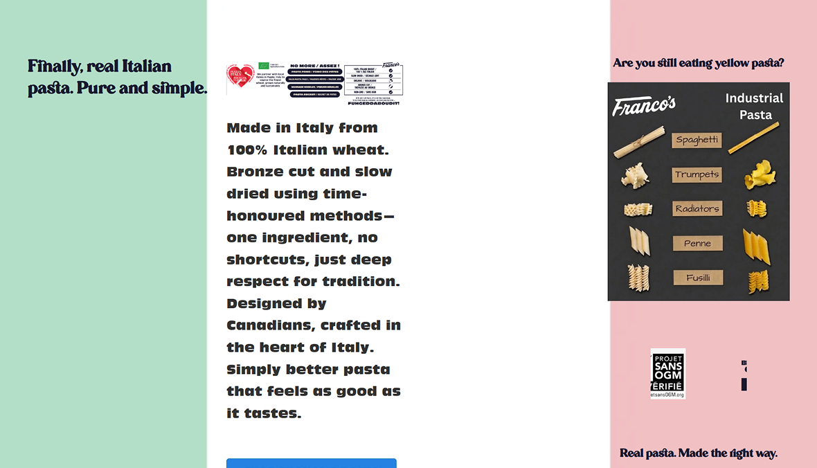 Previous website image